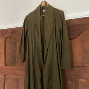 Ali Golden Raw Silk Jacket in Olive xs